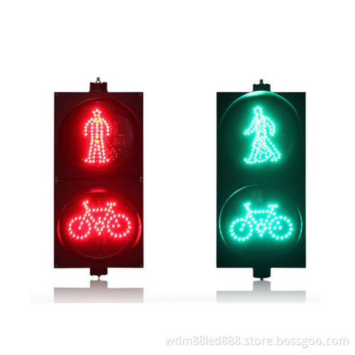 300mm pedestrian bicycle 24v led traffic light